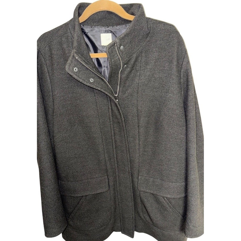 J Jill Classic Gray Winter Coat *XL* Simple Timeless Business Attire SEE NOTES